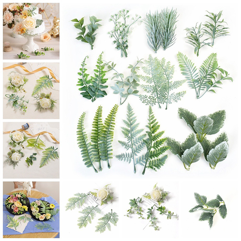 Palm Leaf Dried - 10Pcs Artificial Plants Leaf Wedding Party