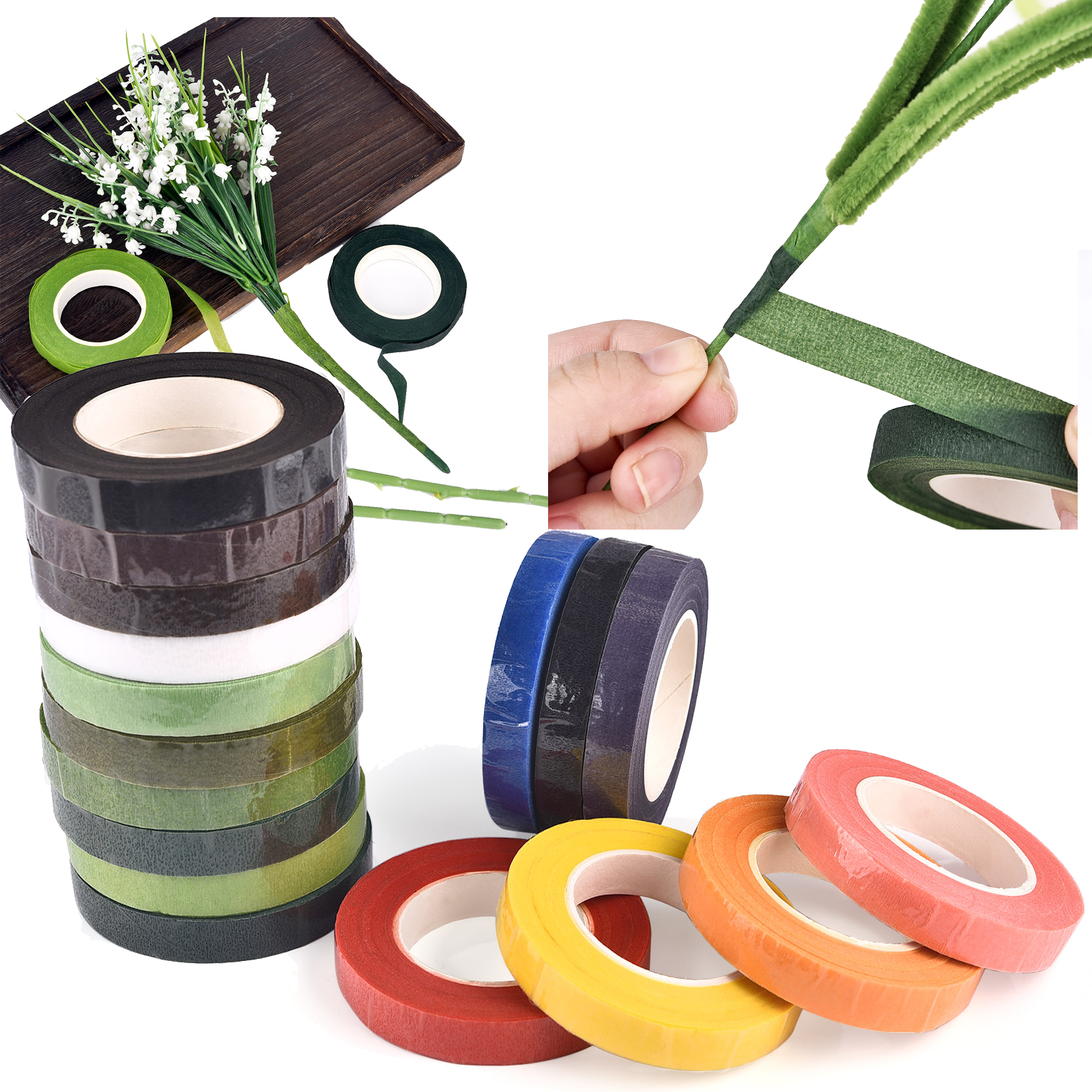 Floral Tape Green - 30yards Floral Stem Tape Corsages Buttonhole