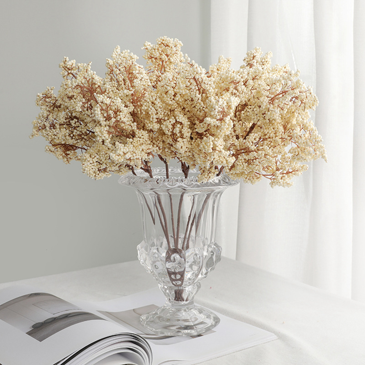 Palm Leaf Dried - 1/3pcs Artificial Flowers Plants Winterberry Wedding