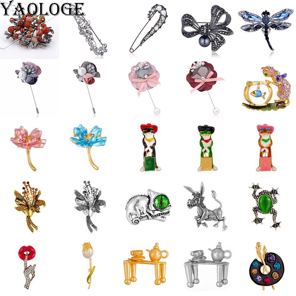Flower Frog Pin - YAOLOGE Novel Chic Flower Brooch For