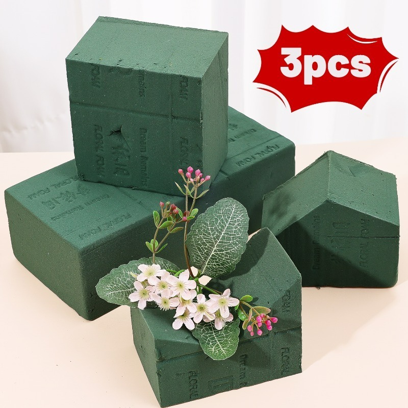 Supply For Florist - 1/3x Floral Foam Blocks Green Wet