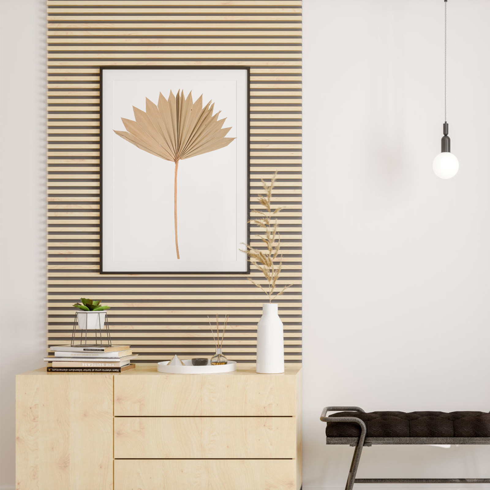 Palm Leaf Dried - 4Pcs Dried Palm Leaf Decor Natural
