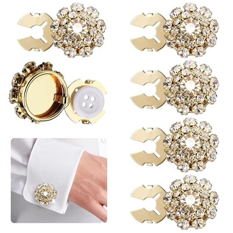 Shirt Button Box Rhinestone Bu - Flower Frog Pin ulasan dan harga
