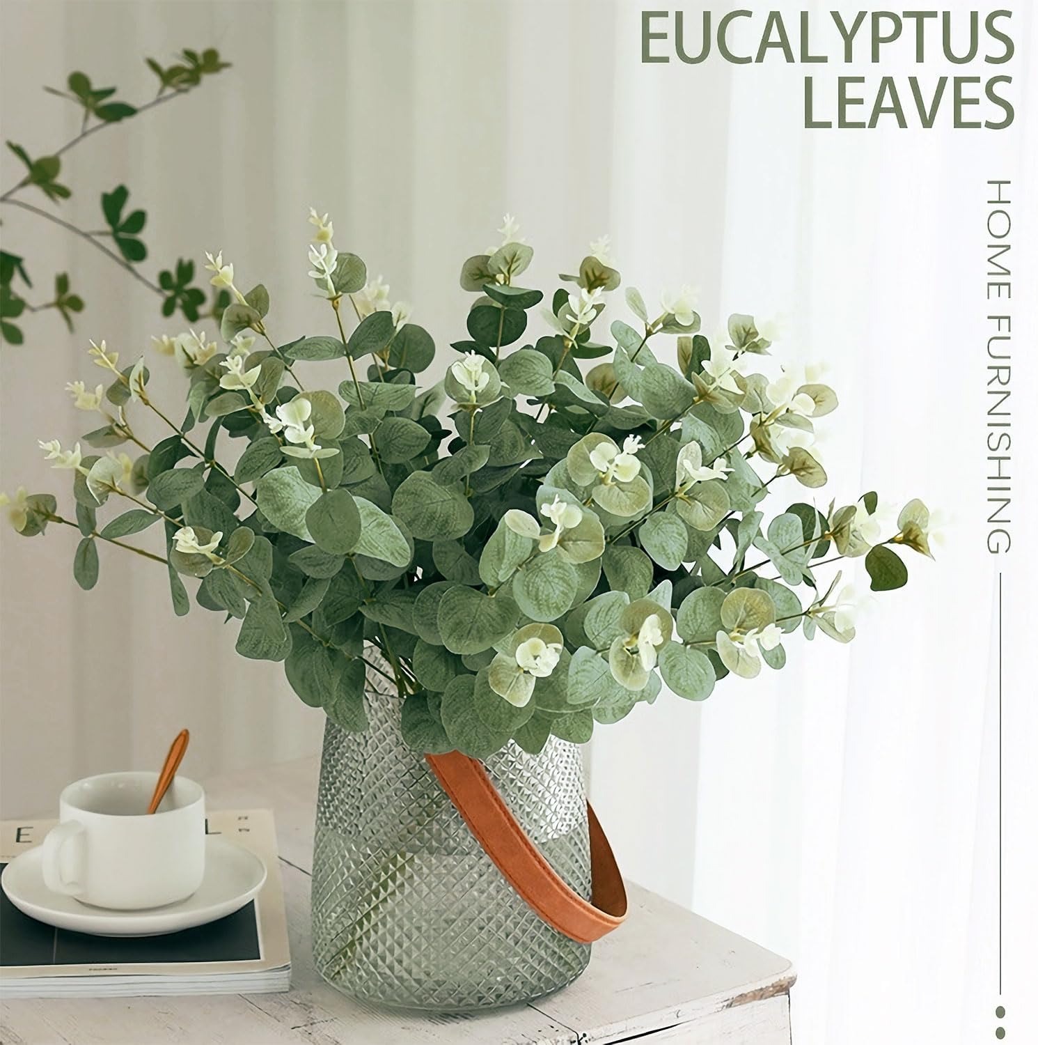 5/10/20Pcs Artificial Eucalypt - Palm Leaf Dried ulasan dan harga