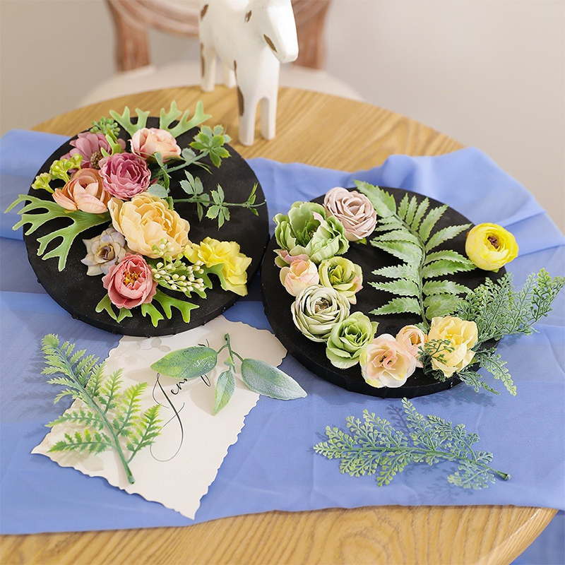 10Pcs Artificial Plants Leaf W - Palm Leaf Dried ulasan dan harga
