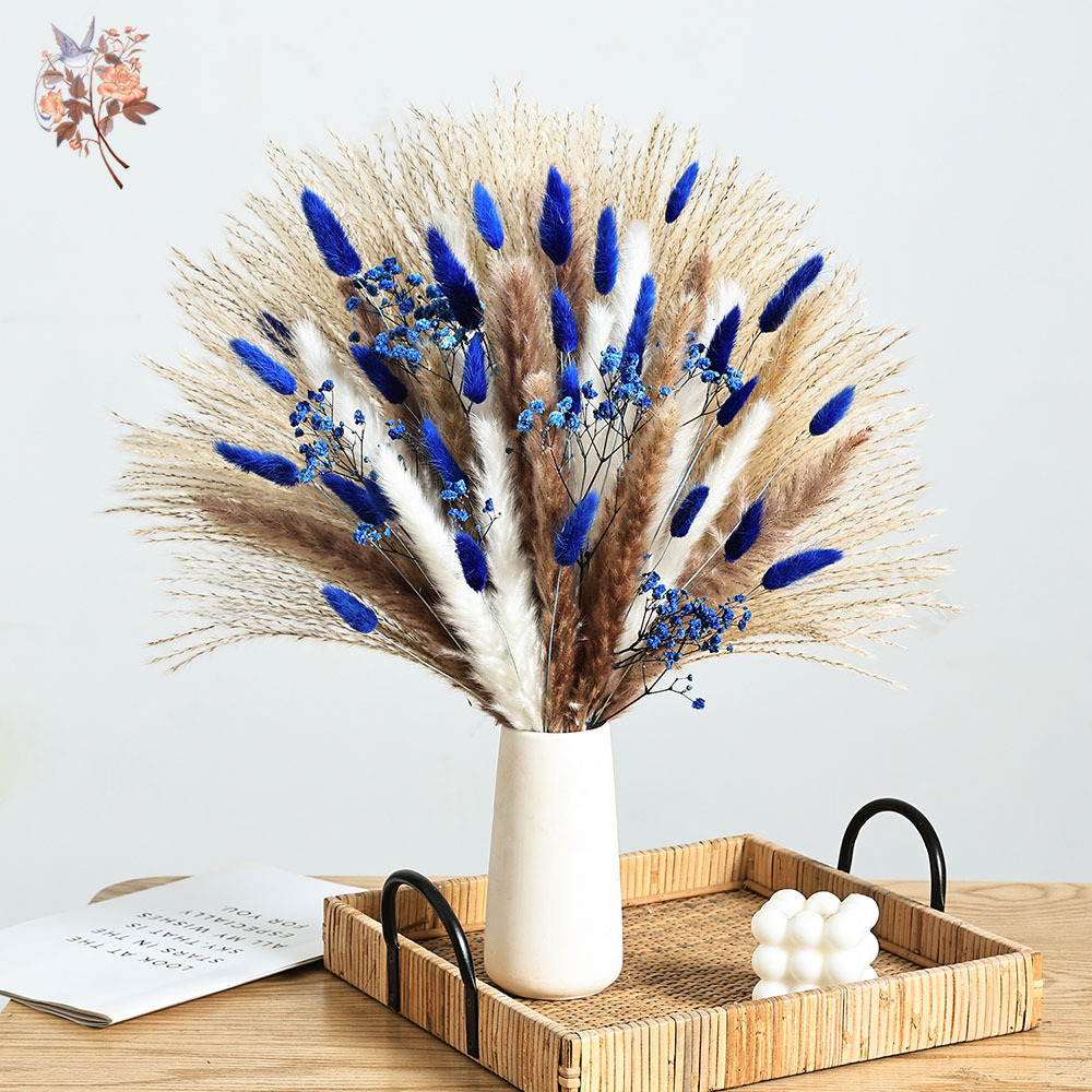 70 Stem Blue Fluffly Rabbit Ta - Supply For Florist ulasan dan harga