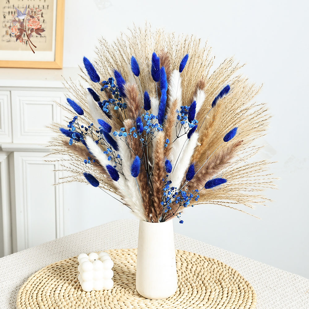 70 Stem Blue Fluffly Rabbit Ta - Supply For Florist ulasan dan harga