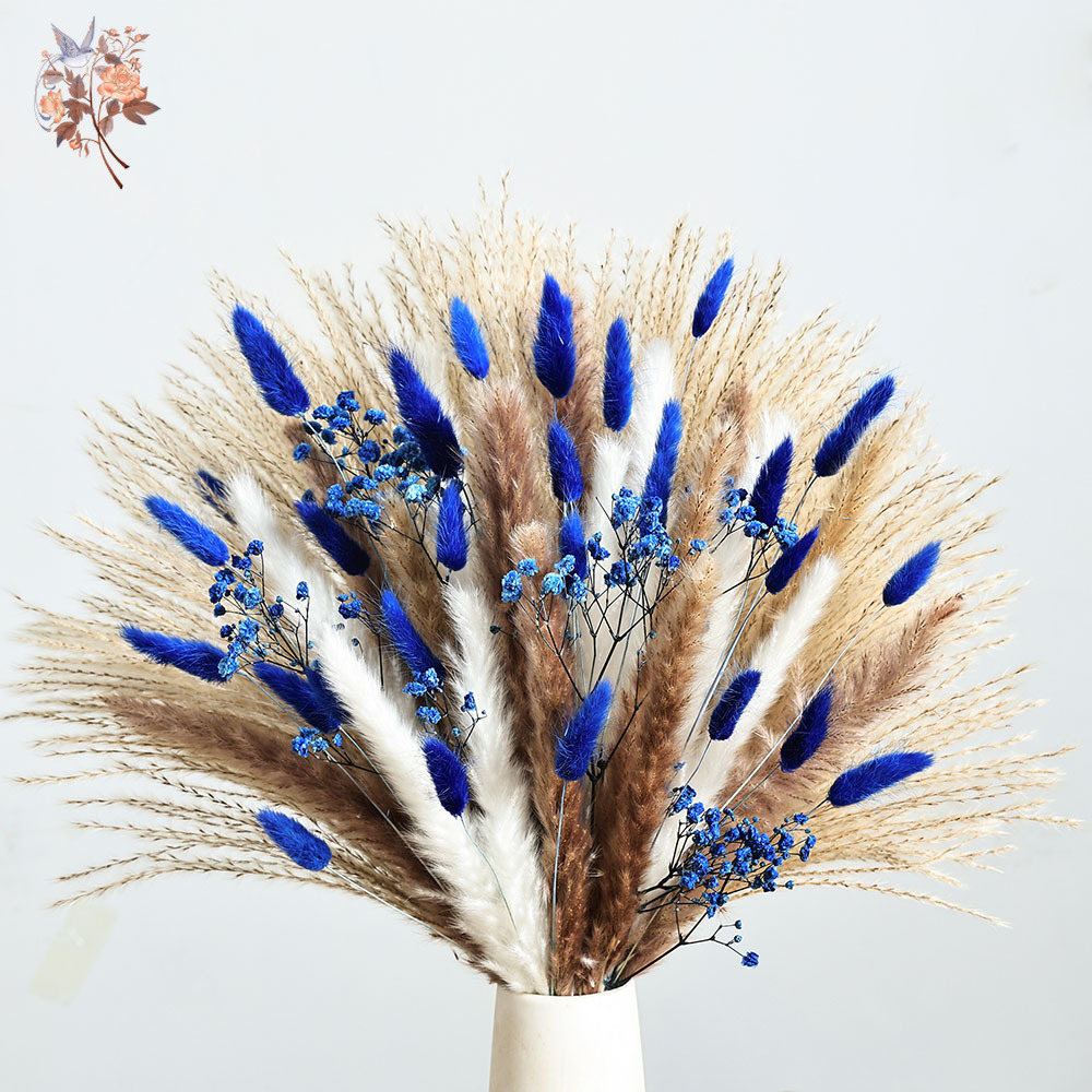 70 Stem Blue Fluffly Rabbit Ta - Supply For Florist ulasan dan harga