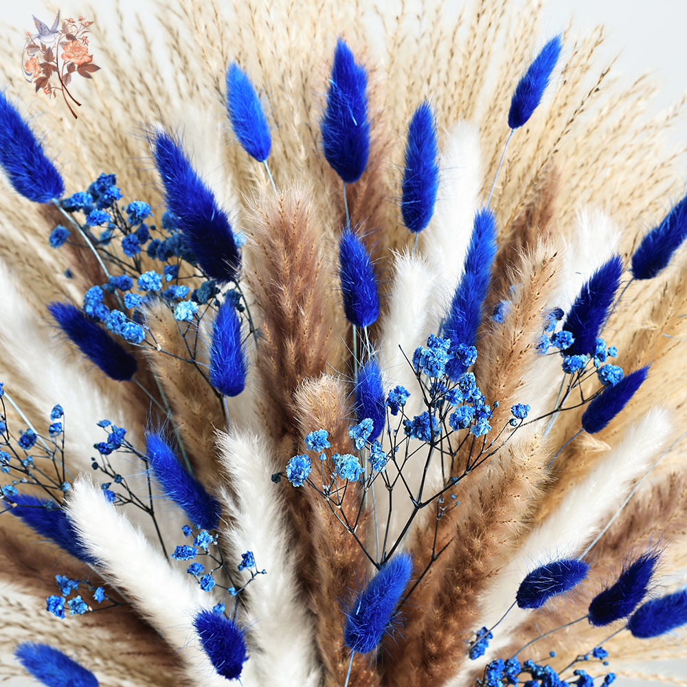 70 Stem Blue Fluffly Rabbit Ta - Supply For Florist ulasan dan harga