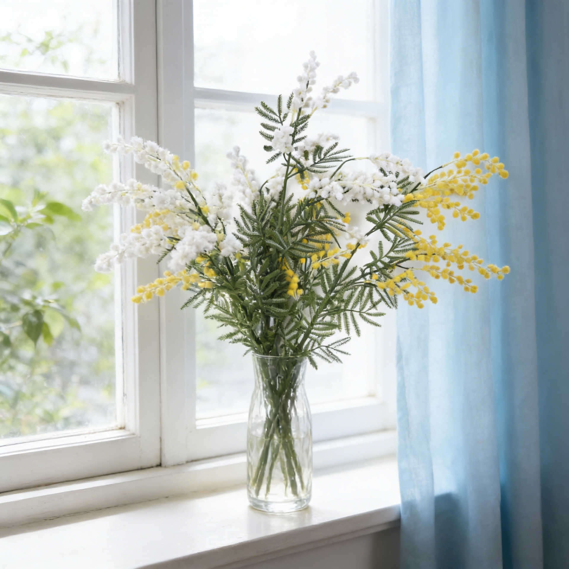 33.5 Inch Artificial Mimosa Br - Supply For Florist ulasan dan harga
