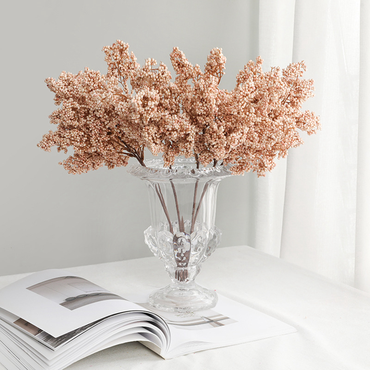 1/3pcs Artificial Flowers Plan - Palm Leaf Dried ulasan dan harga