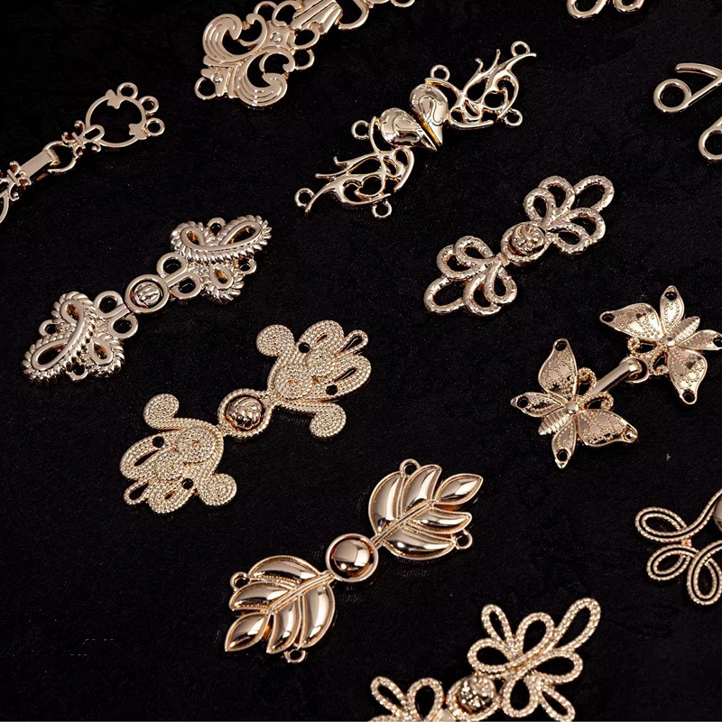5pcs Retro Metal Button Sweate - Flower Frog Pin ulasan dan harga