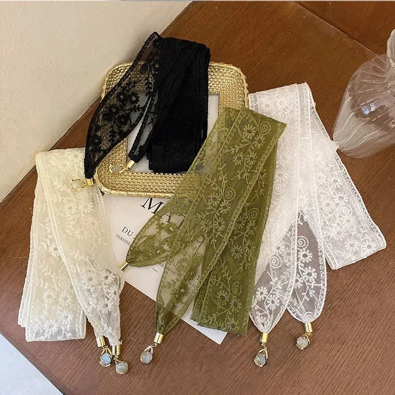 Women Hair Ribbon French Penda - Floral Tape Green ulasan dan harga