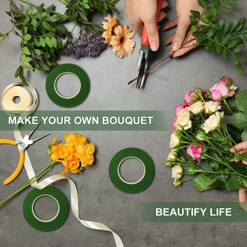 10 Rolls Green Floral Stem Tap - Floral Tape Green ulasan dan harga