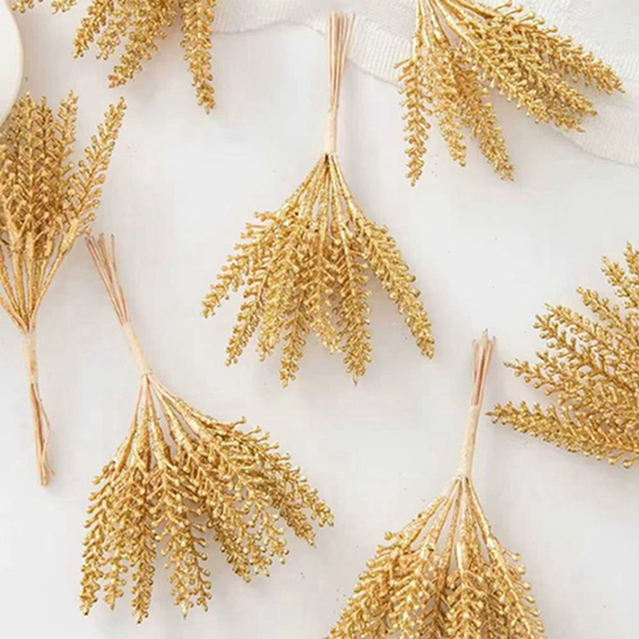2/4pcs Artificial Flowers Plan - Palm Leaf Dried ulasan dan harga