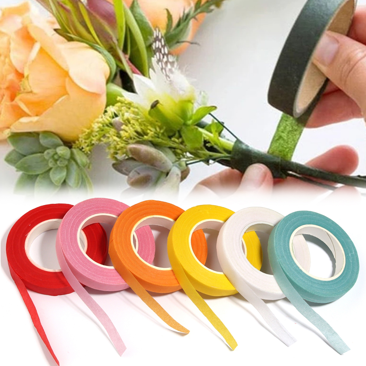30 Yard 12MM Floral Stem Tape  - Floral Tape Green ulasan dan harga
