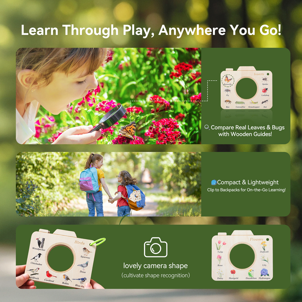 Wooden Camera Shape Nature Cog - Supply For Florist ulasan dan harga
