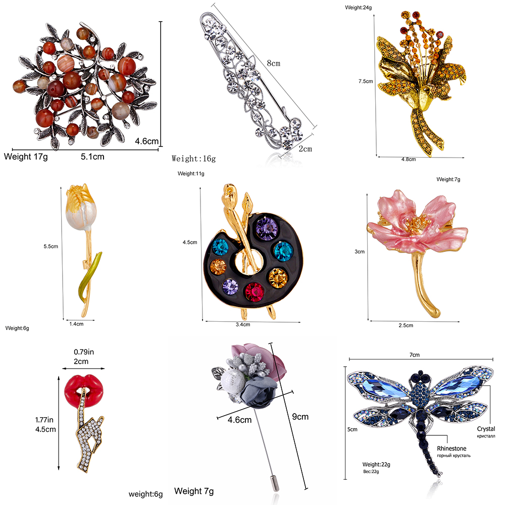 YAOLOGE Novel Chic Flower Broo - Flower Frog Pin ulasan dan harga