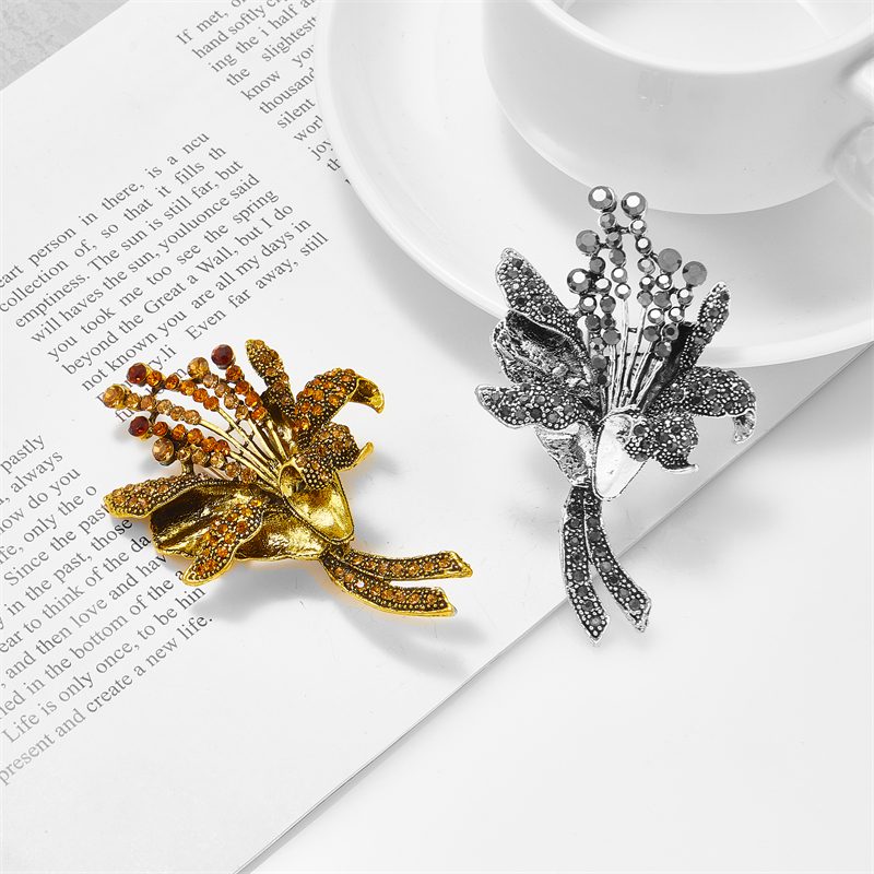 YAOLOGE Novel Chic Flower Broo - Flower Frog Pin ulasan dan harga
