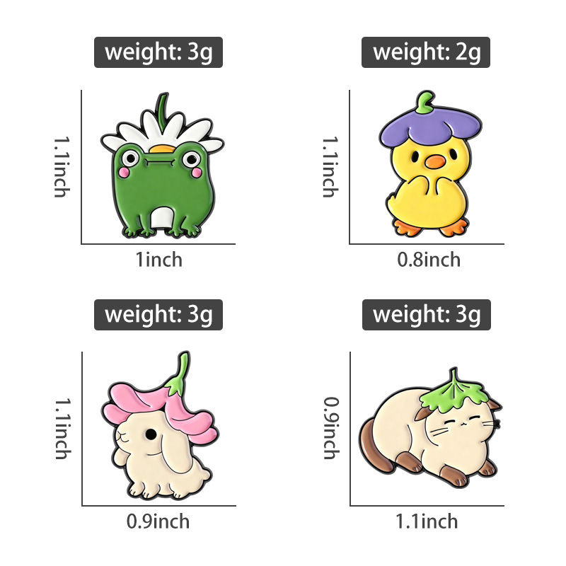 Flowers Leaf Hat Enamel Pins C - Flower Frog Pin ulasan dan harga