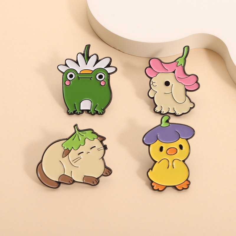 Flowers Leaf Hat Enamel Pins C - Flower Frog Pin ulasan dan harga