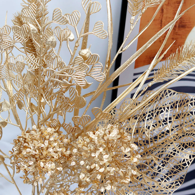 95CM Gold Artificial Plants Eu - Palm Leaf Dried ulasan dan harga