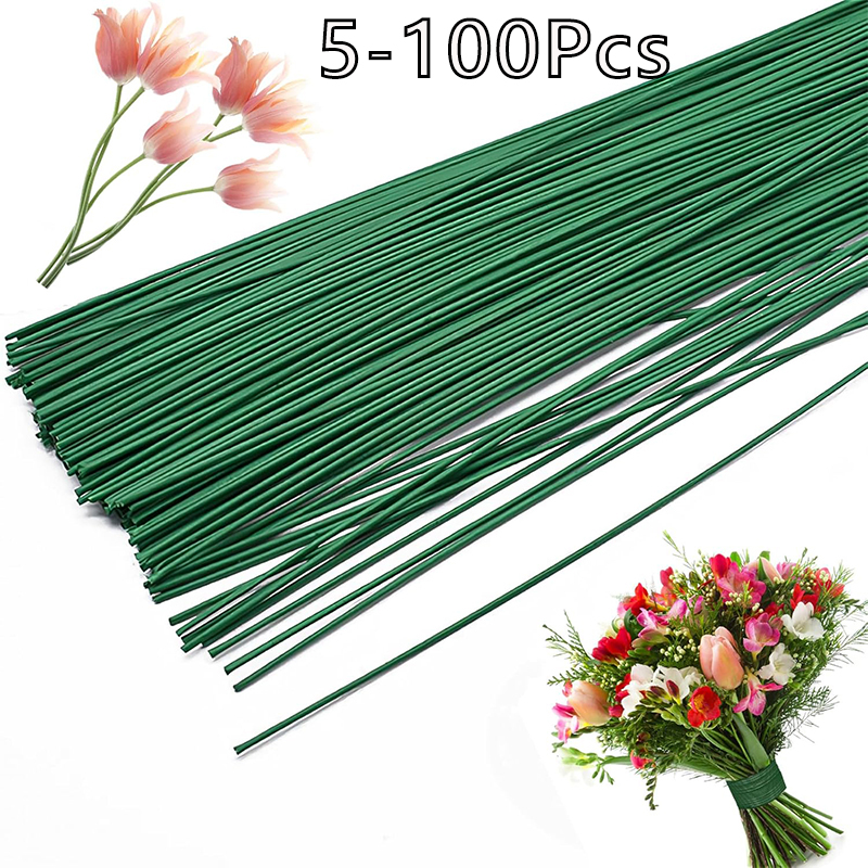 5-100Pcs Mini Green Floral Wir - Wire Stem Florist ulasan dan harga