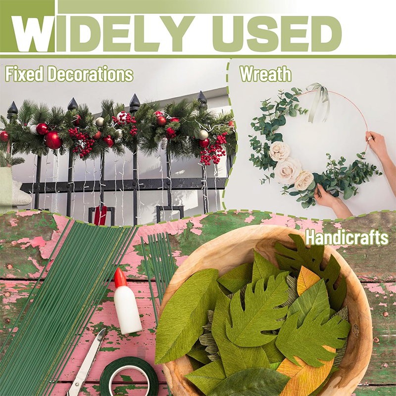 5-100Pcs Mini Green Floral Wir - Wire Stem Florist ulasan dan harga