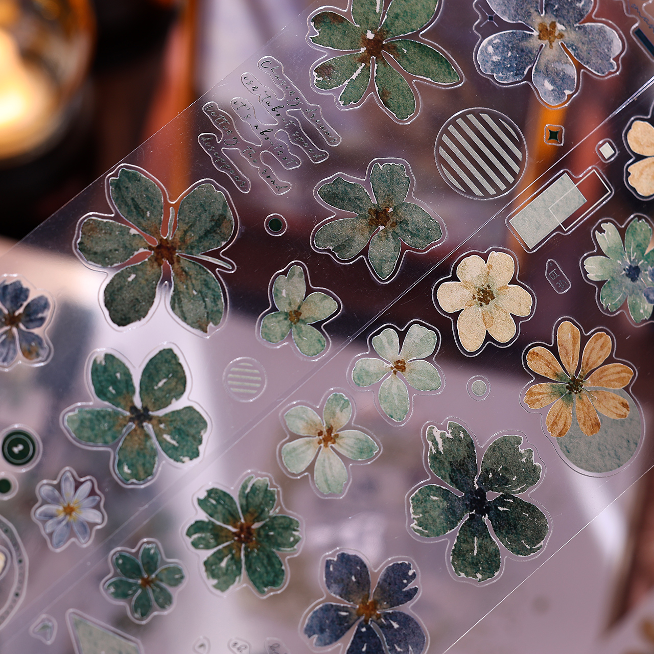 XiaoBaiJia Studio Vintage Yell - Floral Tape Green ulasan dan harga